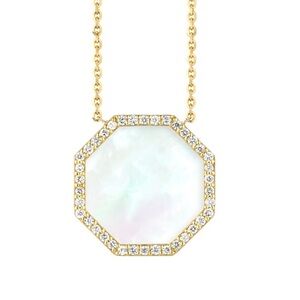 Elegant Gold and White Pendant Necklace